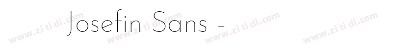 商用需购买授权Josefin Sans 字体转换